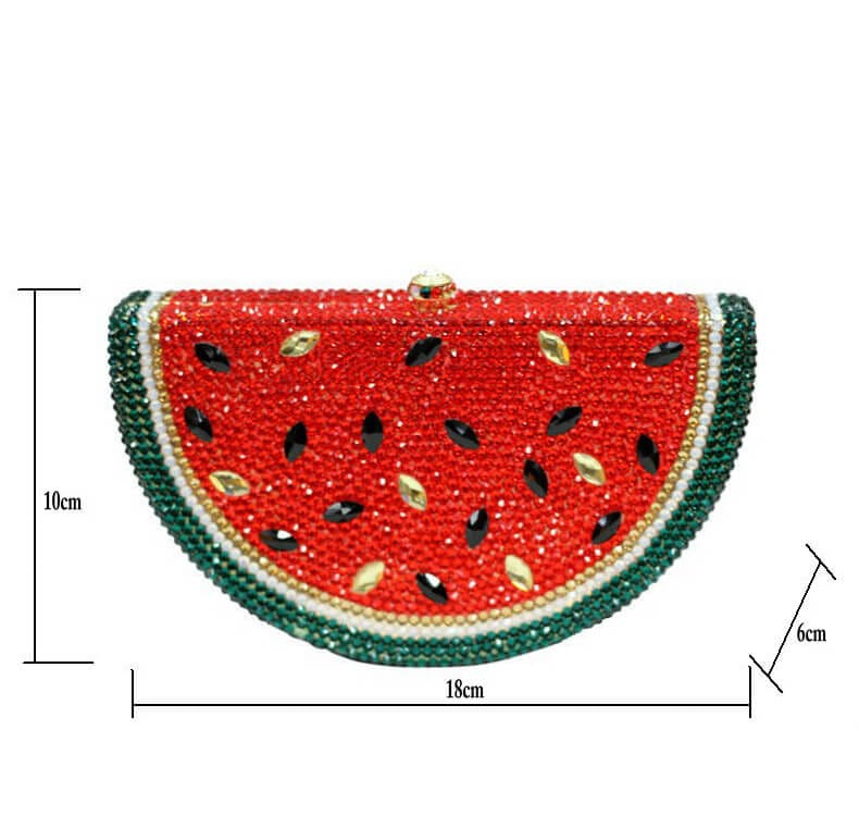 Luxury Crystal Rhinestone Watermelon Clutch bags WAAMII   