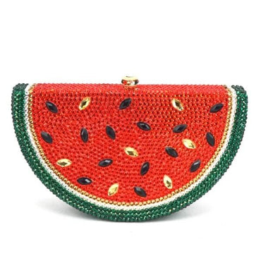 Luxury Crystal Rhinestone Watermelon Clutch - Watermelon 18cm X 6cm X 10cm - Luxury bags by WAAMII