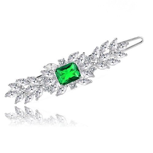 Luxury Cubic Zirconia Hair Pins Hair Clips Bridal Wedding Hair Accessories Accessories WAAMII green  