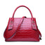 Luxury Designer Handbag Red Croco Leather Satchel bags WAAMII Red  