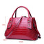 Luxury Designer Handbag Red Croco Leather Satchel bags WAAMII   