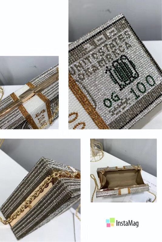 Brown paper bag containing that moolah. Bag full of money - vintage  photography of brown paper bag with stacks of hundred dollar bills on  wooden background - Stock Image - Everypixel