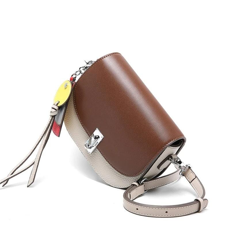 Luxury Genuine Leather Mini Flap Buckle Saddle Crossbody bags WAAMII   