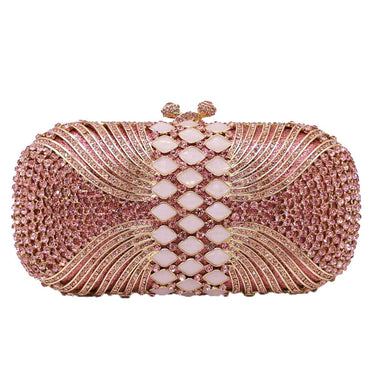 Luxury Hollow Out CZ Diamante Crytal Clutch - - Luxury bags by WAAMII