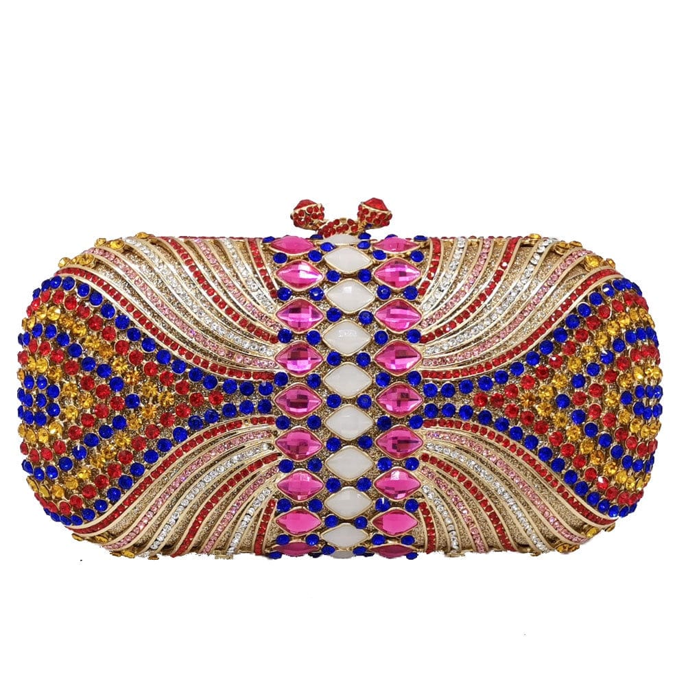 Luxury Hollow Out CZ Diamante Crytal Clutch - - Luxury bags by WAAMII