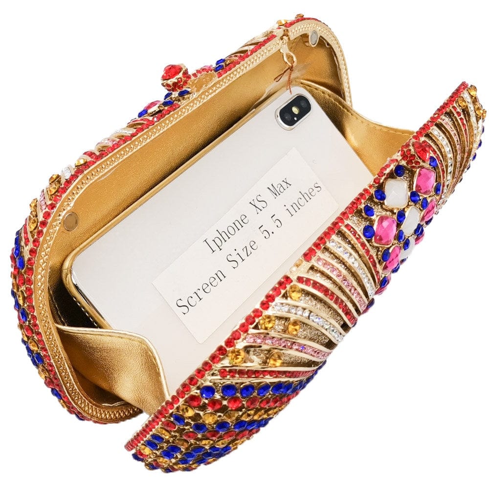 Luxury Hollow Out CZ Diamante Crytal Clutch - - Luxury bags by WAAMII