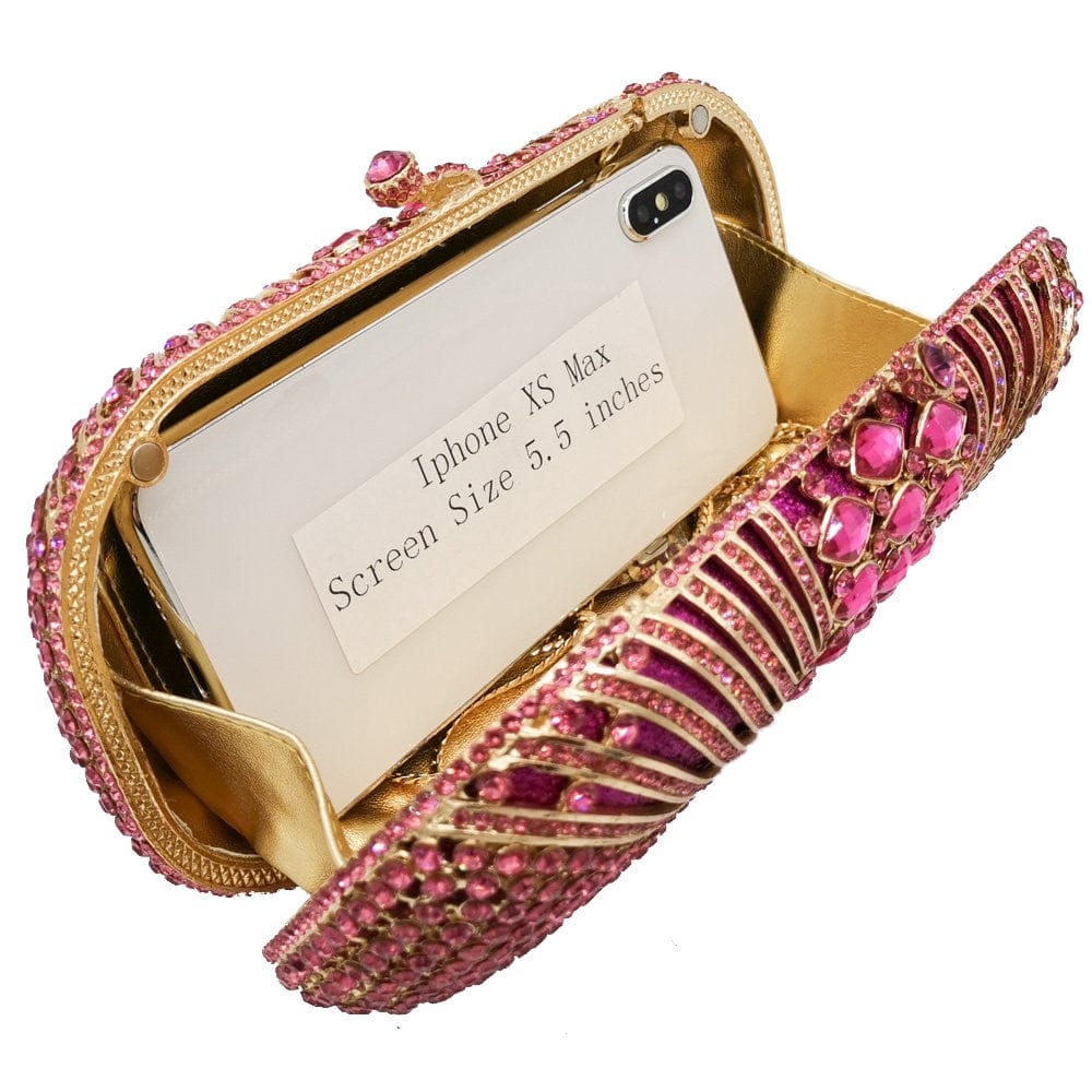 Luxury Hollow Out CZ Diamante Crytal Clutch - - Luxury bags by WAAMII
