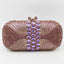 Luxury Hollow Out CZ Diamante Crytal Clutch bags WAAMII Purple  