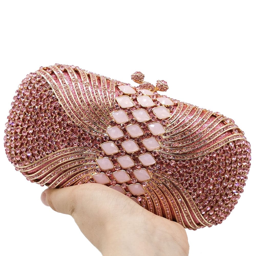 Luxury Hollow Out CZ Diamante Crytal Clutch - - Luxury bags by WAAMII