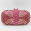 Luxury Hollow Out CZ Diamante Crytal Clutch - Fuchsia - Luxury bags by WAAMII