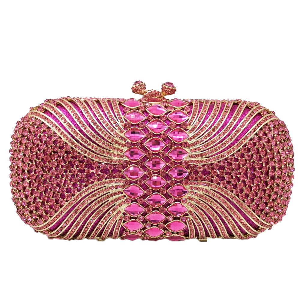 Luxury Hollow Out CZ Diamante Crytal Clutch - - Luxury bags by WAAMII