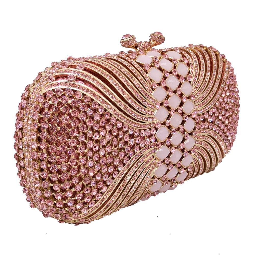 Luxury Hollow Out CZ Diamante Crytal Clutch - - Luxury bags by WAAMII