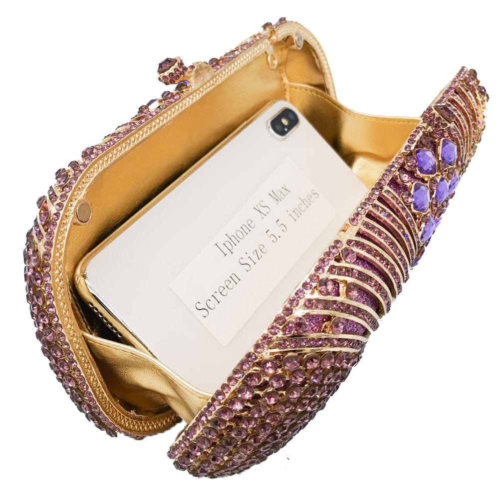 Luxury Hollow Out CZ Diamante Crytal Clutch - - Luxury bags by WAAMII