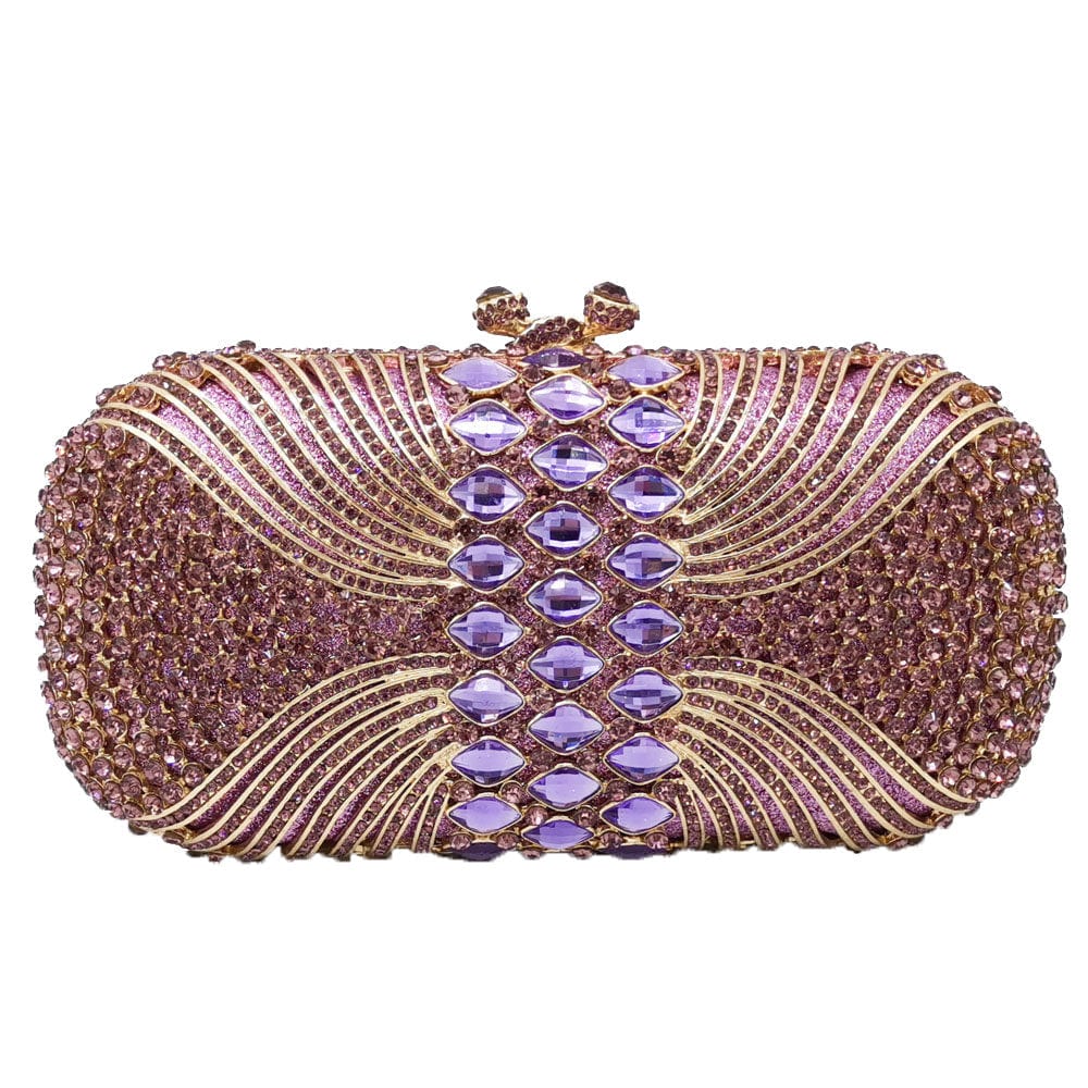 Luxury Hollow Out CZ Diamante Crytal Clutch - - Luxury bags by WAAMII