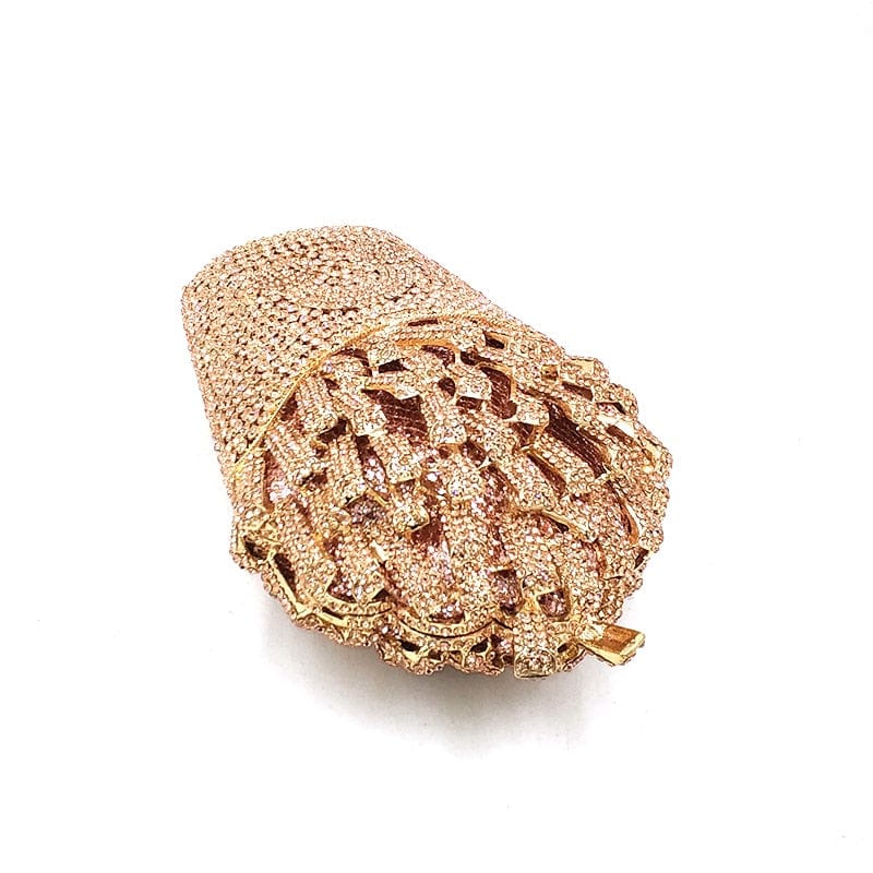 Luxury Rhinestone French Fries Evening Clutch bags WAAMII   