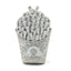Luxury Rhinestone French Fries Evening Clutch bags WAAMII Color 5 silver  