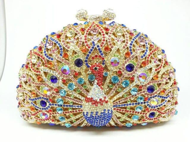 Luxury Rhinestone Peacock Clutch bags WAAMII 25  