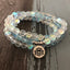 Matte Blue & White Color Labradorite Stone Buddhism Mala Bracelets Jewelry WAAMII   