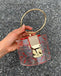 Mini Round Transparent Jelly Bag Silk Scarf Clutch bags WAAMII   