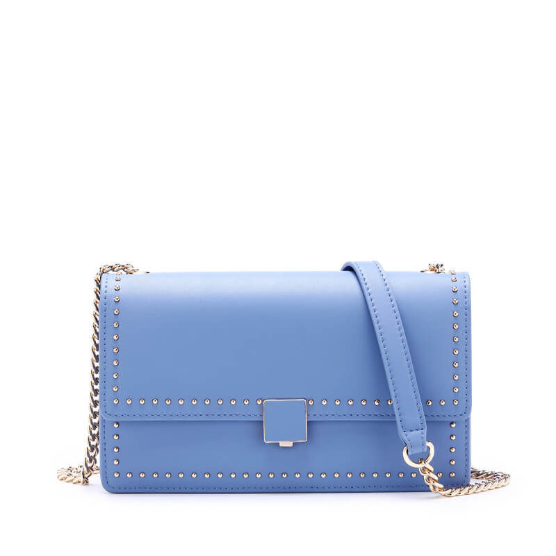 Mini Square Black Rivets Crossbody Bag bags WAAMII Blue  