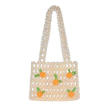 Mini Transparent Crystal Clear Beaded Woven Handbag - - Luxury bags by WAAMII