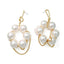 Mismatched Gold Plated Chains Pearl Hoop Earrings Jewelry WAAMII   