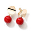 Mismatched Polished Candy Colored Pearl Stud Earrings Jewelry WAAMII Red-01  
