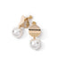 Mismatched Polished Candy Colored Pearl Stud Earrings Jewelry WAAMII White-02  