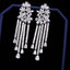 Multi-Color Flower Rhinestone CZ Long Tassel Dangle Earrings Jewelry WAAMII   