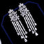 Multi-Color Flower Rhinestone CZ Long Tassel Dangle Earrings Jewelry WAAMII   