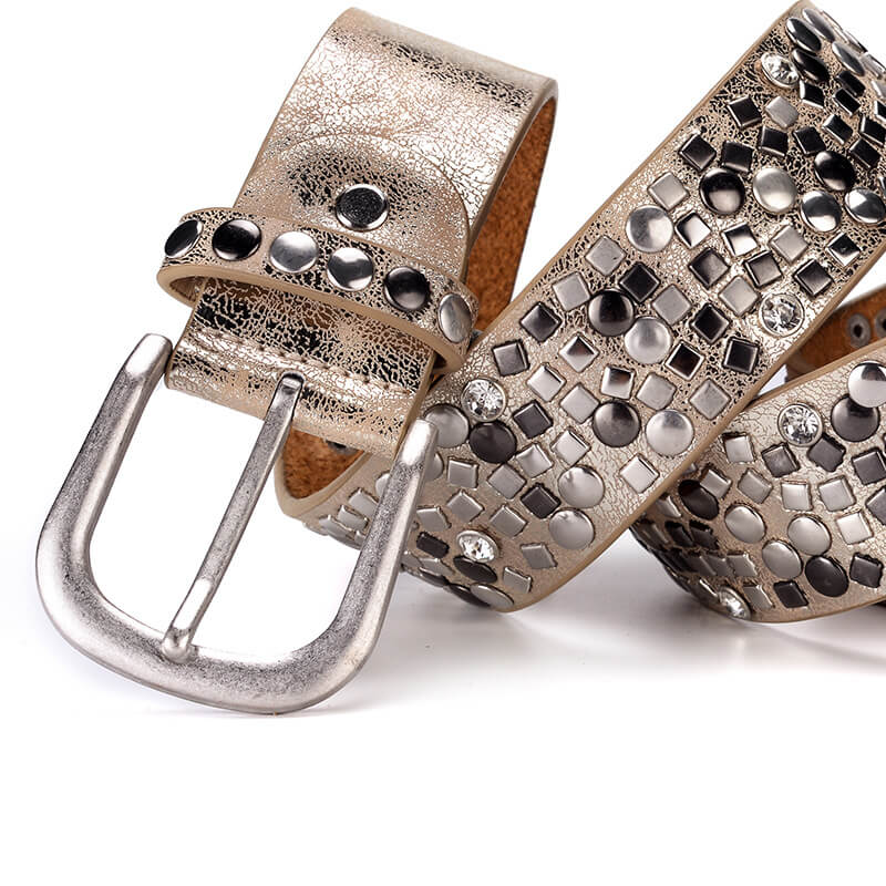 Multi-rivet Studded Embellished Buckle Belt Punk Belt | WAAMII Multi-rivet Studded Embellished Buckle Belt Punk Belt | WAAMII