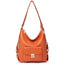 Multifunction Top Grain Cowhide Leather Hobo Handbag Shoulder Bag Backpack bags WAAMII Brown  