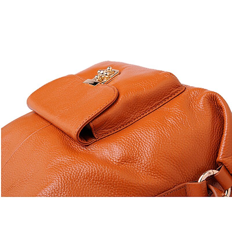 Multifunction Top Grain Cowhide Leather Hobo Handbag Shoulder Bag Backpack bags WAAMII   