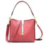 New Designer Women's Leather Crossbody Bag Shouder Bag-Brick Red/White/Black bags WAAMII   