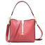 New Designer Women's Leather Crossbody Bag Shouder Bag-Brick Red/White/Black