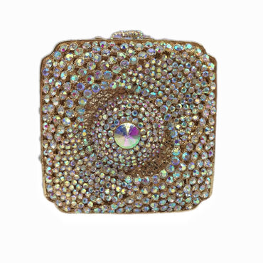 New Style Cosmic Eye Double Sided Full Crystal Mini Box Clutch Evening Purse - - Luxury bags by WAAMII