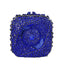 New Style Cosmic Eye Double Sided Full Crystal Mini Box Clutch Evening Purse bags WAAMII Royal blue  