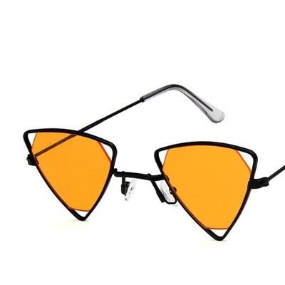 New Women Triangle Oculos New Vintage Punk Sunglasses - Black Orange - Luxury Accessories by WAAMII
