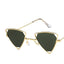 New Women Triangle Oculos New Vintage Punk Sunglasses Accessories WAAMII Gold Dark Green  