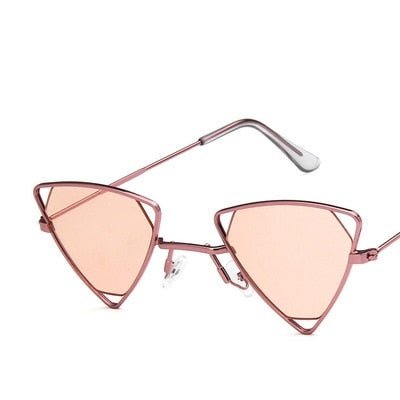 New Women Triangle Oculos New Vintage Punk Sunglasses Accessories WAAMII Pink  
