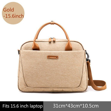 New Womens Laptop Bag Briefcases Business Bag Handbag - Gold 15.6inch - Luxury bags by WAAMII