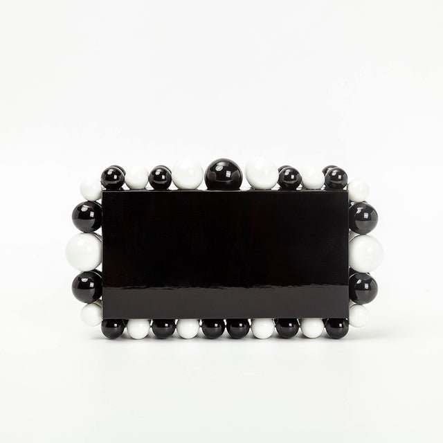 Novelty Beads Acrylic Box Clutch bags WAAMII Black C  