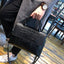 Orrie Wax Oil Genuine Leather Casual Tote bags WAAMII black  