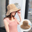 Packable Raffia Straw Hats Wide Brim Ladies Hats For Summer Accessories WAAMII solid khaki (brim 8cm)  