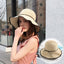 Packable Raffia Straw Hats Wide Brim Ladies Hats For Summer Accessories WAAMII Off-white  