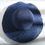 Packable Raffia Straw Hats Wide Brim Ladies Hats For Summer Accessories WAAMII Navy blue (brim 11cm)  