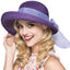 Packable Sun Hat For Women Wide Brimmed Natural Straw Hat With Butterfly Knot Accessories WAAMII Purple  