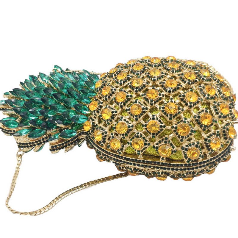 Pineapple Rhinestone Purse Diamond Clutch Bag For Women bags WAAMII   