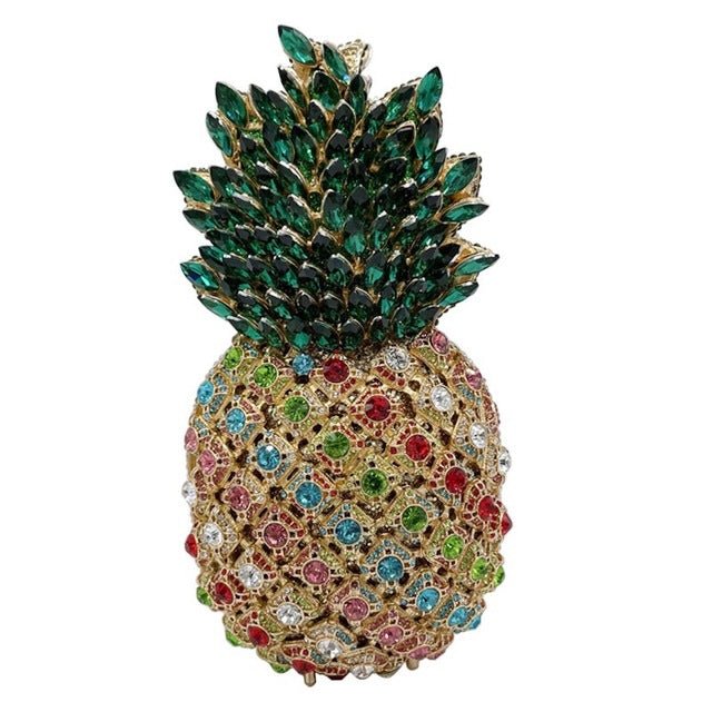 Pineapple Rhinestone Purse Diamond Clutch Bag For Women bags WAAMII   