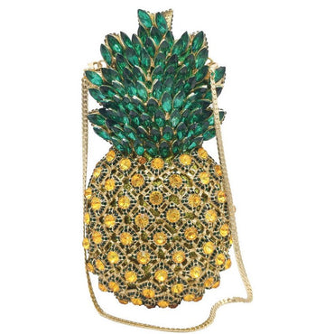 Pineapple Rhinestone Purse Diamond Clutch Bag For Women - - Luxury bags by WAAMII